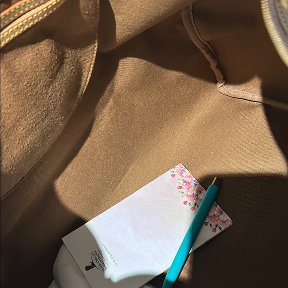 Louis Vuitton Brown Duffel Bag with Iconic Monogram and Leather Trim - Picture 15 of 16